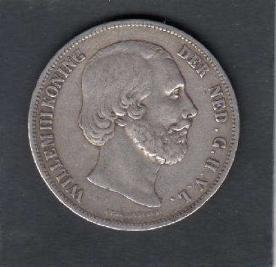 Beschrijving: 2 1/2 Gulden WILLEM III